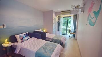 4 soveværelser, skrivebord, strygejern/strygebræt, weekendseng