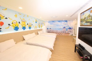 Phòng dành cho gia đình | Chăn bông, trang trí khác biệt, truy cập Internet không dây miễn phí 