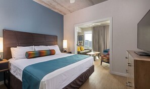 1 غرفة نوم وخزنة داخل الغرفة ومكواة/لوح كي وواي فاي