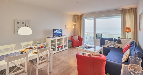 Living area - Nautilus, Ferienwohnung 13 Inkl Strandkorb (Cuxhaven)