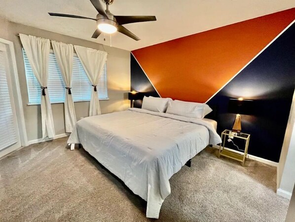 2 bedrooms, iron/ironing board, WiFi, bed sheets