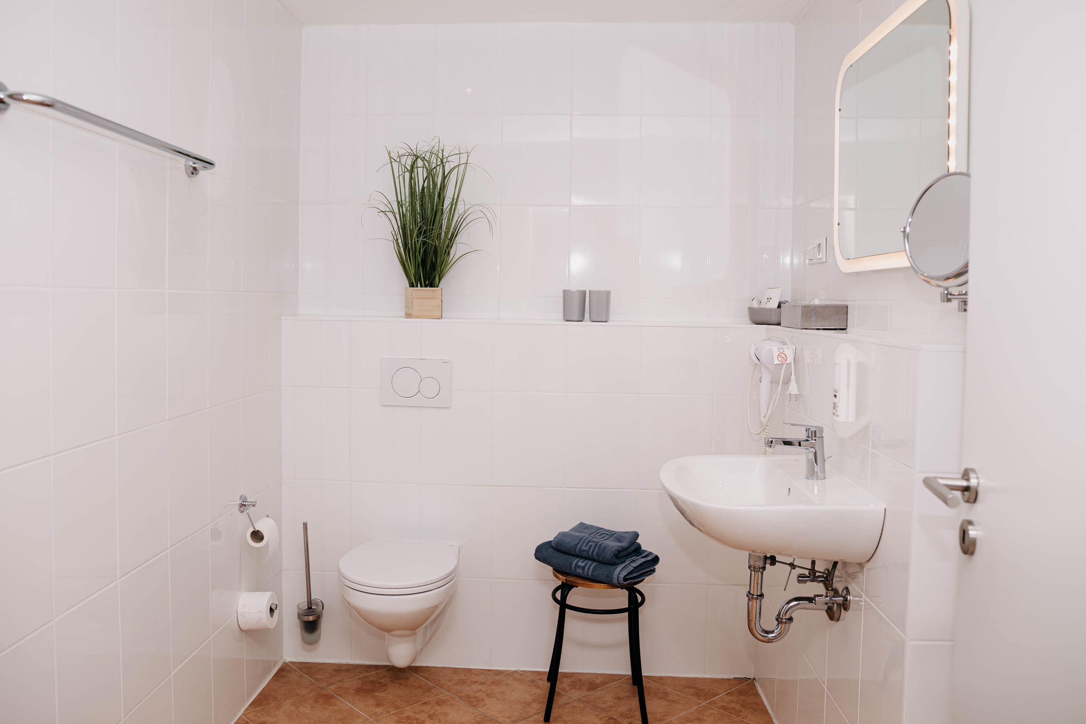 Deluxe-Zimmer | Badezimmer | Dusche, Haartrockner, Handtücher