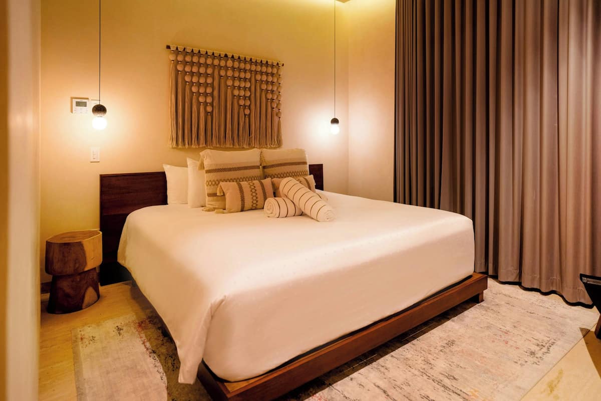1 quarto, roupas de cama antialérgicas, cofres nos quartos