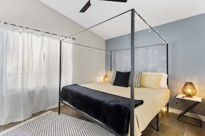 4 dormitorios, tabla de planchar con plancha, wifi y ropa de cama