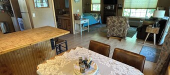Studio type cabin with access to use of private park on the banks of the Animas.
