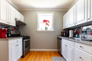 Microwave, oven, stovetop, dishwasher