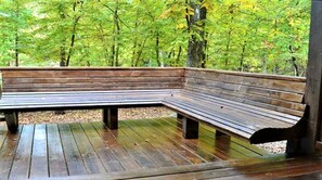 Terrace/patio - Almost Heaven - Unplug & Unwind at this Serene Classic Cabin in Hochatown (Broken Bow)