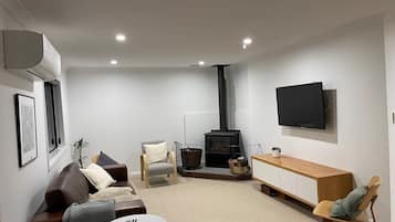 Smart TV y chimenea