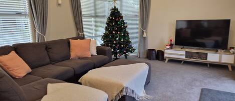 Smart-tv, boeken en een computerscherm