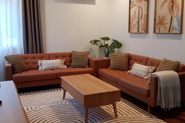 Lounge room with Smart Tv and Air con.