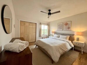 2 bedrooms, iron/ironing board, travel crib, WiFi