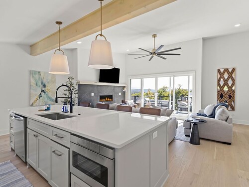 Stunning views from the treetop terrace of this brand new, 
 contemporary home.