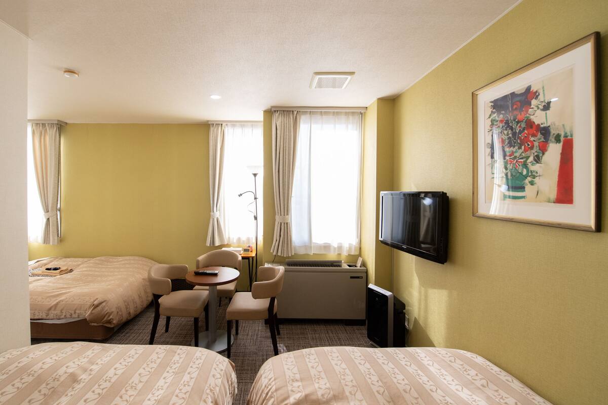 Down comforters, iron/ironing board (on request), WiFi (free)