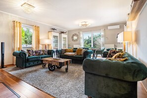 Fernseher, Kamin, Videospiele, DVD-Player