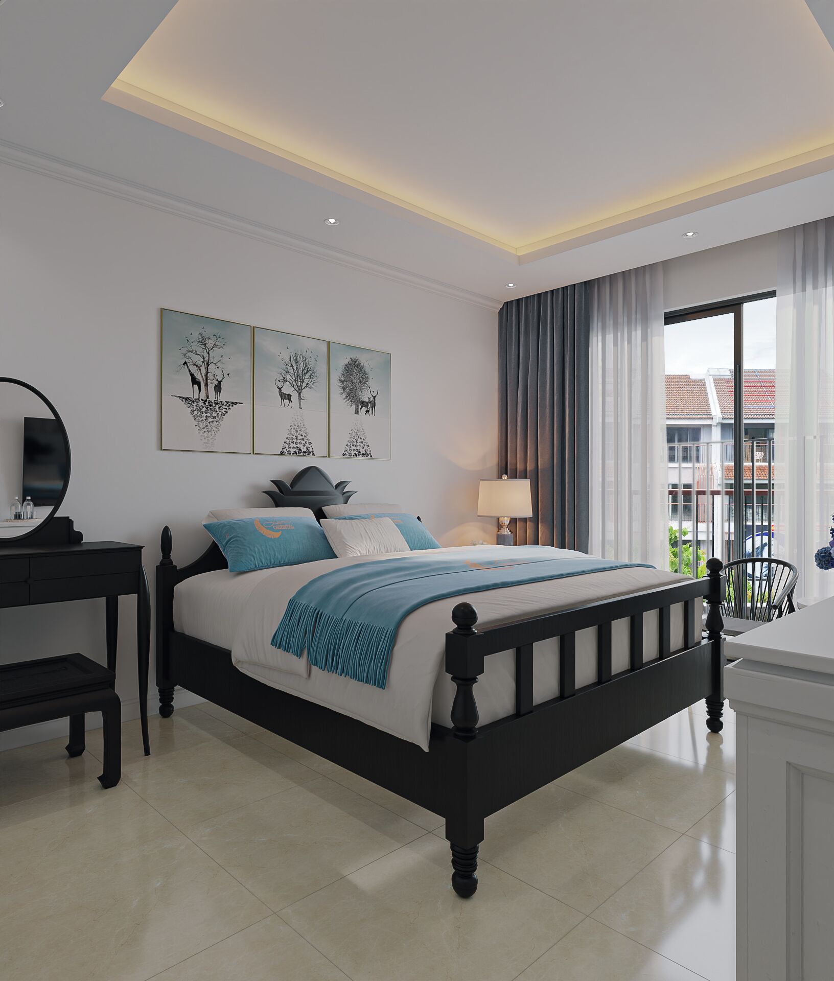 Colchones con pillow-top y caja de seguridad en la habitación 