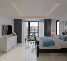 Habitación Deluxe doble | Colchones con acolchado adicional, caja fuerte, decoración individual