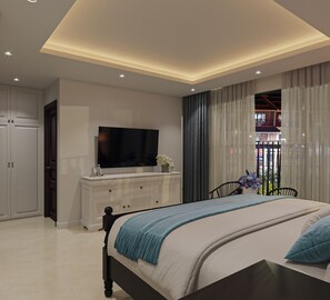 Habitación doble Deluxe | Camas con pillow-top y caja de seguridad en la habitación 