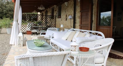 Cottage nel Chianti con Piscina. Vista Sulle Colline e sui Vigneti Toscani