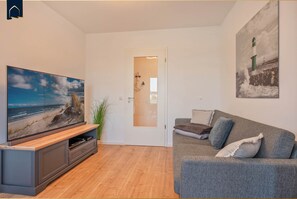 TV, DVD player, table football, ping pong