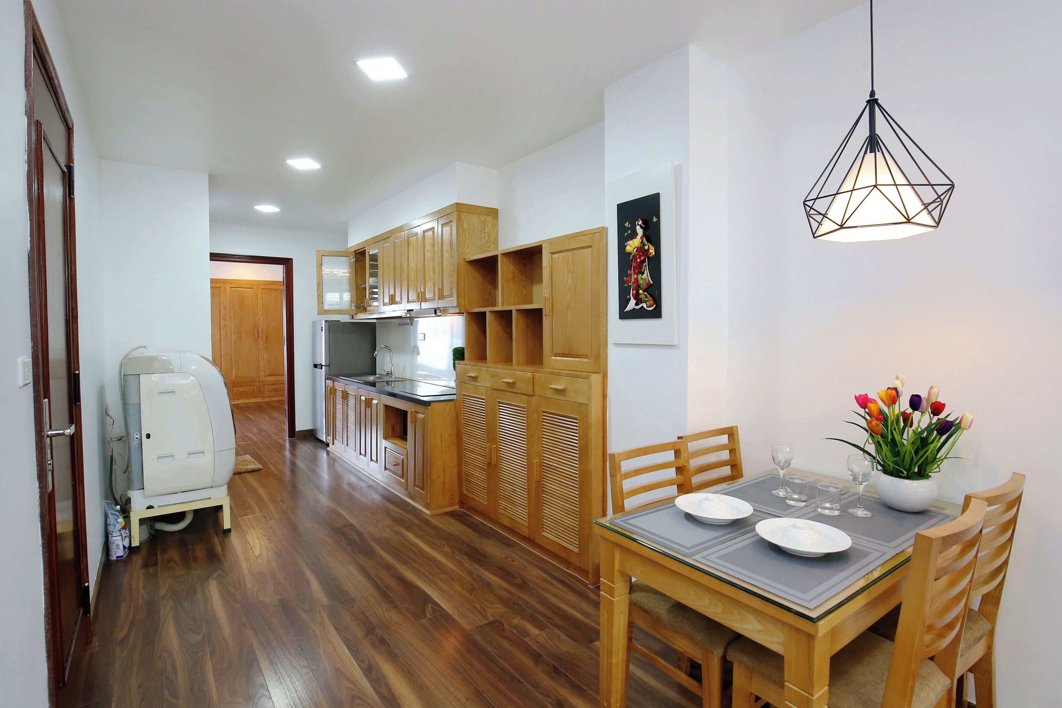 Executive Apartment, 1 Bedroom | Living area | 56-inch LCD TV with cable channels, fireplace