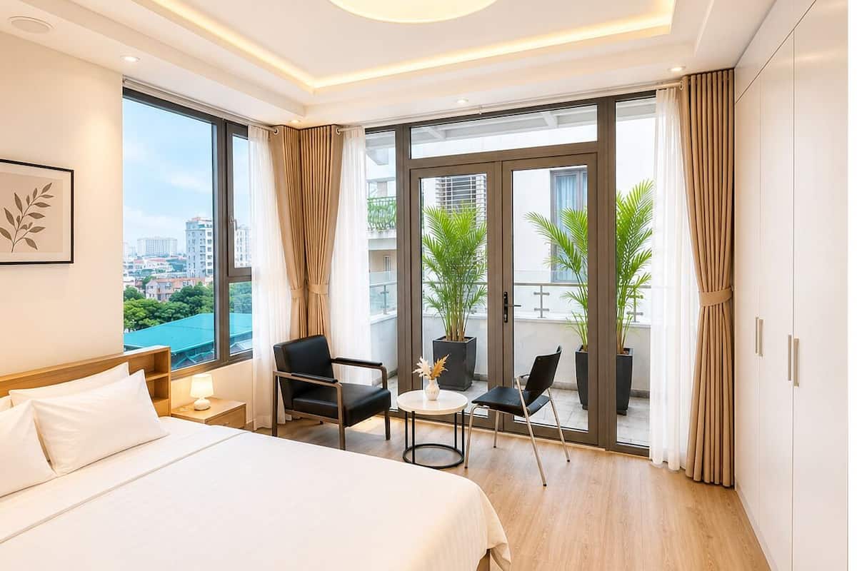 Apartamento de lujo | Ropa de cama de alta calidad y colchones con acolchado adicional