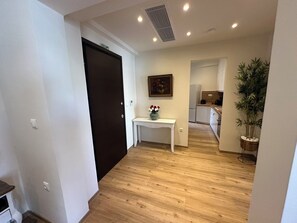 Prestige Apartment with Acropolis View | Living area | 35-inch TV with satellite channels - Acropolis Divine Apartments (Athens)