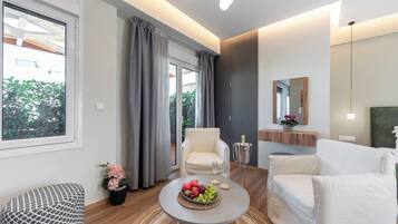 Loftsleilighet | 1 soverom, safe på rommet, wi-fi (inkludert) og sengetøy