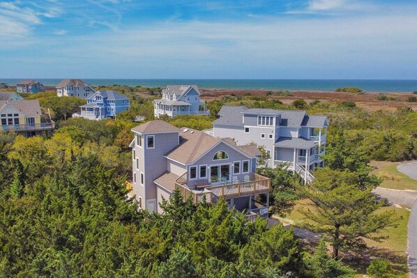 Exterior - Soundside Dog Friendly w/ Private Pool, Hot Tub, Elevator, Nearby Beach Access (Avon)