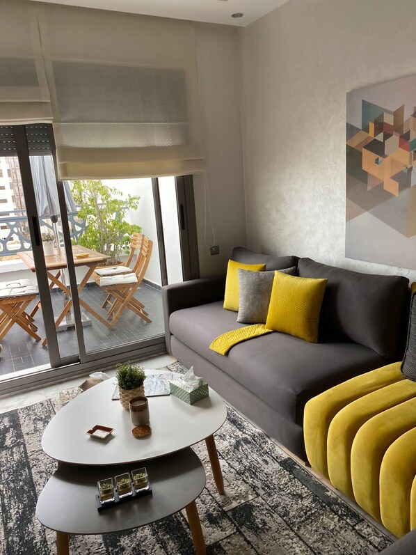 Living area - Luxueux appartement au coeur De Casablanca Maârif (Casablanca)