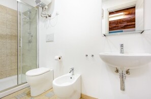 Regadera, secadora de cabello, bidet, toallas 