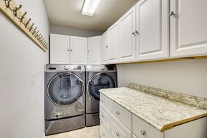 Interior - Fenced Yard, 1 Mi to Beach: Oak Island Family Home (Oak Island)