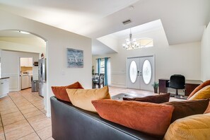 Fireplace - Luxe Cape Coral Retreat w/ Pool ~ 7 Mi to Beach! (Cape Coral)