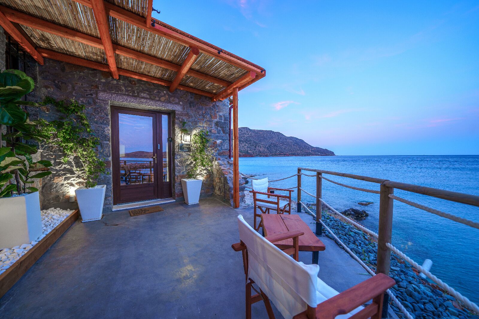 Aktaia Suite with Sea View | Terrace/patio