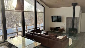 Télévision, cheminée