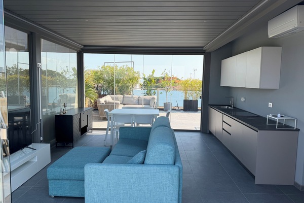 Panoramic Apartment, 2 Bedrooms, Terrace, City View | Living area | LCD TV