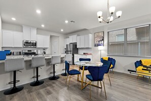 Fridge, microwave, oven, stovetop - Single-Level 3BR for Crews | Yard & Garage (Krugerville)