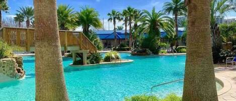 Outdoor pool, a heated pool