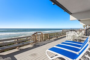 Terrace/patio - 2BR Oceanfront Condo | Private Balcony | Spacious (Oceanside)