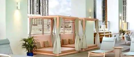 Outdoor pool, free pool cabanas