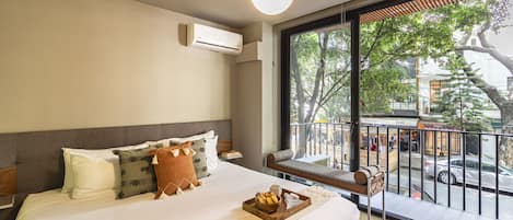 1 chambre, literie hypoallergénique, couette en duvet d'oie