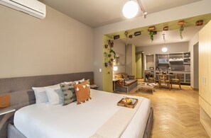 Apartment, 1 Bedroom, Balcony | 1 bedroom, hypo-allergenic bedding, down comforters, in-room safe