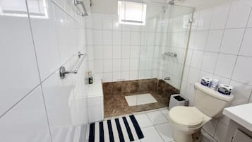 Deluxe Apartment, 2 Bedrooms | Bathroom | Free toiletries, hair dryer, towels, toilet paper