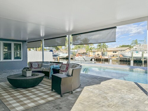 Luxury 4BR Waterfront Retreat w/ Private Dock, Pool & Minutes to Beach