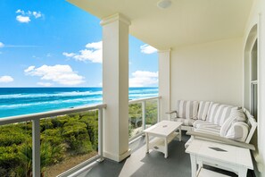 Condo, 3 quartos, vista para o oceano, de frente para a praia (A201) | Sacada