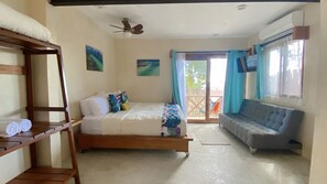 Habitacion superior con sofacama | Individually furnished, laptop workspace, free WiFi, bed sheets - Hotel y Eco-Cabañas Azul María Bacalar (Bacalar)