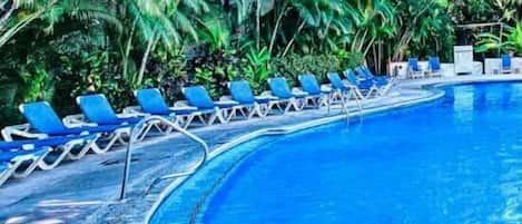 A heated pool