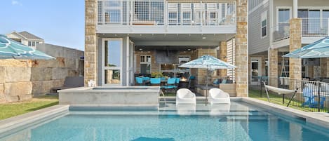 Outdoor pool, a heated pool