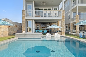 Outdoor pool, a heated pool