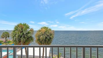 Panoramic Apartment, Fireplace, Bay View | Balcony view