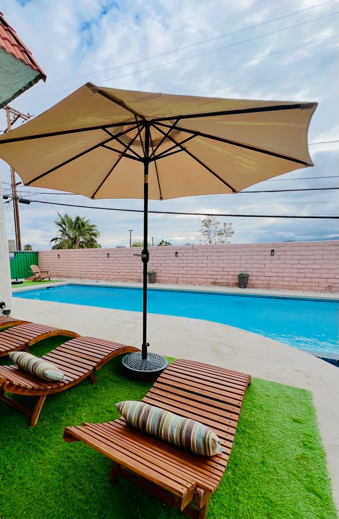 Piscine extérieure, piscine chauffée